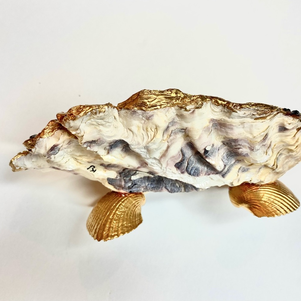 Seahorse oyster shell ring/trinket dish Handmade Coastal gifts - Picture 6 of 13